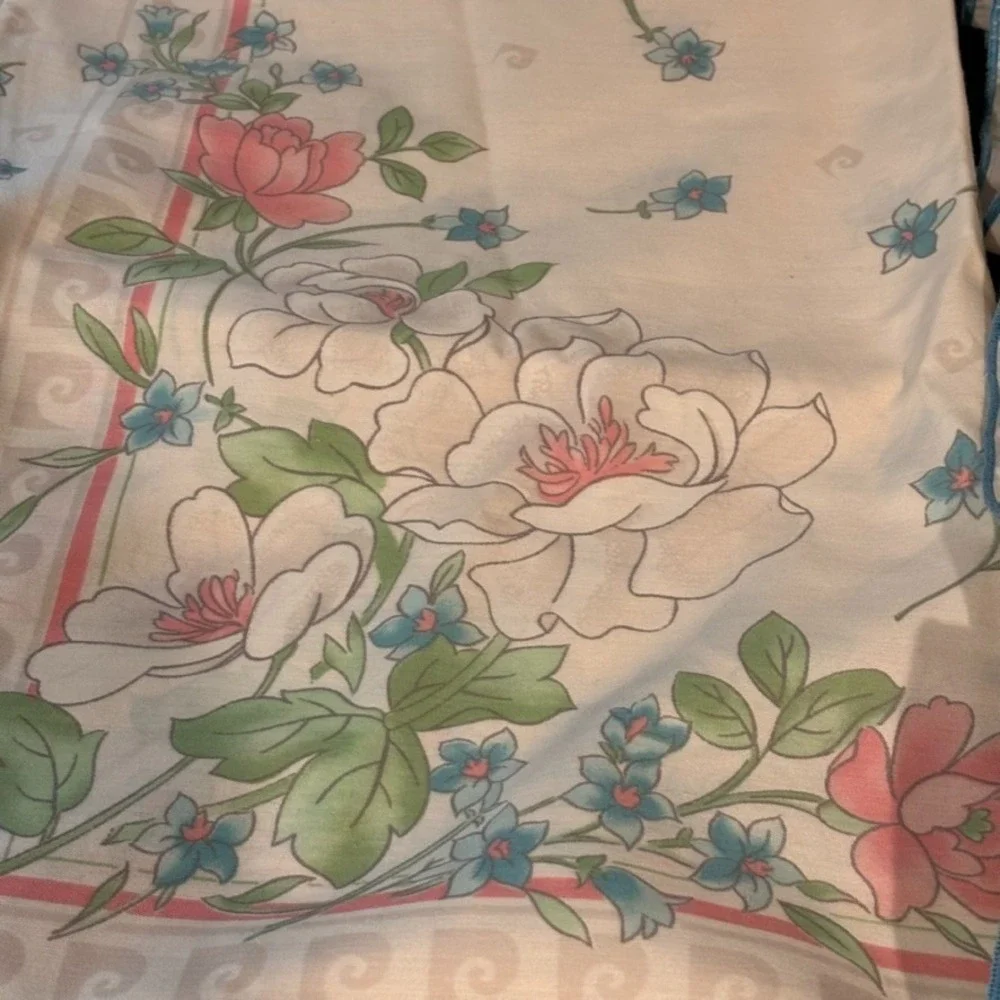 VTG Ruffled Floral Pierre Cardin Burlington Standard Pillow Cases & Full Sheet
